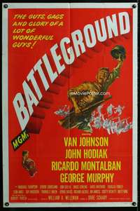 m112 BATTLEGROUND one-sheet movie poster '49 Van Johnson, World War II!