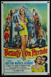 m124 BEAUTY ON PARADE one-sheet movie poster '50 Lola Albright, Miss USA!