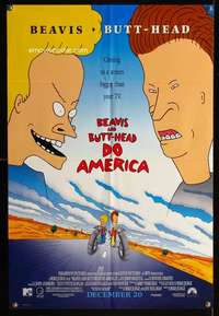 m125 BEAVIS & BUTT-HEAD DO AMERICA DS advance one-sheet movie poster '96