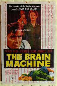 m151 BRAIN MACHINE one-sheet movie poster '56 it says stop this killer!