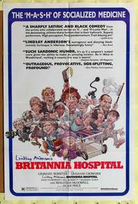 m154 BRITANNIA HOSPITAL one-sheet movie poster '82 Sam Viviano artwork!
