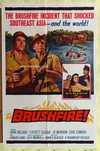 m155 BRUSHFIRE one-sheet movie poster '62 John Ireland, Everett Sloane