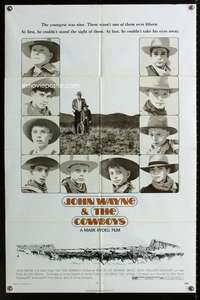 m159 COWBOYS one-sheet movie poster '72 big John Wayne, Bruce Dern