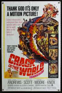 m160 CRACK IN THE WORLD one-sheet movie poster '65 atom bomb explodes!