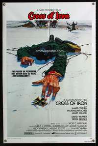 m166 CROSS OF IRON one-sheet movie poster '77 Sam Peckinpah, Tanenbaum art!