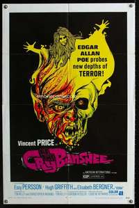 m167 CRY OF THE BANSHEE one-sheet movie poster '70 Vincent Price, Poe