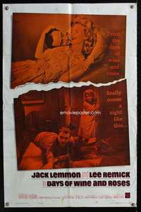 m183 DAYS OF WINE & ROSES one-sheet movie poster '63 Jack Lemmon, Remick
