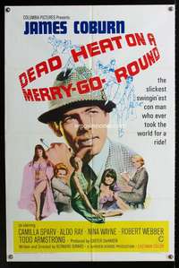 m184 DEAD HEAT ON A MERRY-GO-ROUND one-sheet movie poster '66 James Coburn