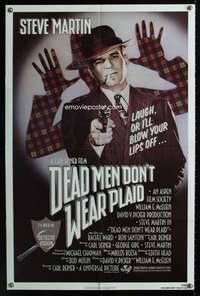 m185 DEAD MEN DON'T WEAR PLAID one-sheet movie poster '82 Steve Martin