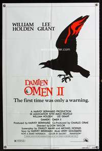 m170 DAMIEN OMEN 2 style A one-sheet movie poster '78 William Holden