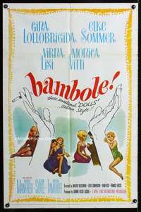 m190 DOLLS one-sheet movie poster '65 Gina Lollobrigida, Elke Sommer