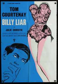 m006 BILLY LIAR English one-sheet movie poster '64 early Julie Christie!