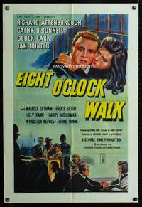 m010 EIGHT O'CLOCK WALK English one-sheet movie poster '54 Attenborough