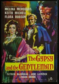 m015 GYPSY & THE GENTLEMAN English one-sheet movie poster '58 sexy Mercouri