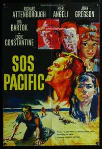 m034 S.O.S. PACIFIC English one-sheet movie poster '60 Attenborough, Angeli