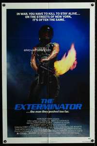 m207 EXTERMINATOR one-sheet movie poster '80 the man they pushed too far!