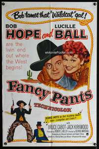 m218 FANCY PANTS one-sheet movie poster R62 Bob Hope tames Lucille Ball!