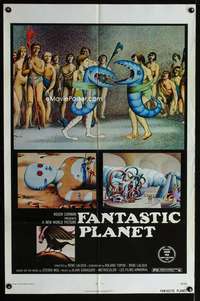 m221 FANTASTIC PLANET one-sheet movie poster '73 wacky sci-fi cartoon!