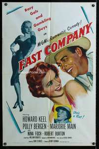 m227 FAST COMPANY one-sheet movie poster '53 racy gals & gambling guys!