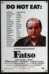 m233 FATSO one-sheet movie poster '80 Dom DeLuise goes on a diet!