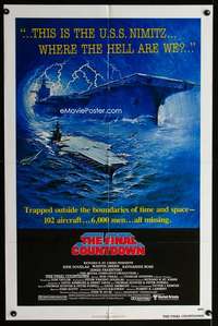 m242 FINAL COUNTDOWN one-sheet movie poster '80 Kirk Douglas, Martin Sheen