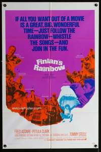 m243 FINIAN'S RAINBOW one-sheet movie poster '68 Fred Astaire, Clark