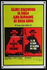 m246 FISTFUL OF DOLLARS/FOR A FEW DOLLARS MORE one-sheet movie poster '69