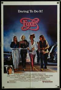 m256 FOXES one-sheet movie poster '80 Jodie Foster, Cherie Currie, Baio