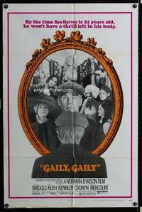 m259 GAILY, GAILY style B one-sheet movie poster '70 Beau Bridges, Ben Hecht
