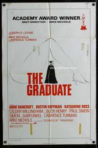 m263 GRADUATE one-sheet movie poster R72 Dustin Hoffman, Anne Bancroft