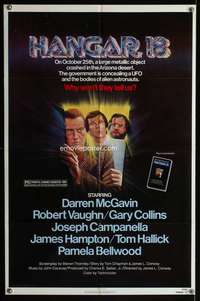 m273 HANGAR 18 one-sheet movie poster '80 Darren McGavin, UFO secrets!