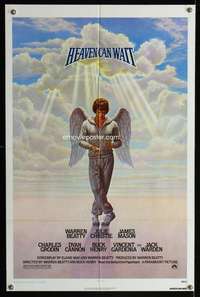 m278 HEAVEN CAN WAIT one-sheet movie poster '78 Warren Beatty, football!