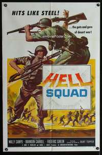 m280 HELL SQUAD one-sheet movie poster '58 savage bayonet WWII image!