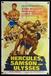 m284 HERCULES, SAMSON, & ULYSSES one-sheet movie poster '65 Francisci