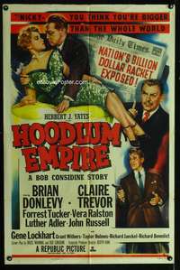 m291 HOODLUM EMPIRE one-sheet movie poster '52 Donlevy, Trevor, noir!