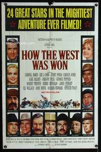 m305 HOW THE WEST WAS WON one-sheet movie poster '64 John Ford epic!