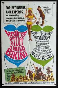 m306 HOW TO STUFF A WILD BIKINI one-sheet movie poster '65 Annette Funicello