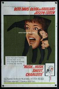 m311 HUSH HUSH SWEET CHARLOTTE one-sheet movie poster '65 Bette Davis