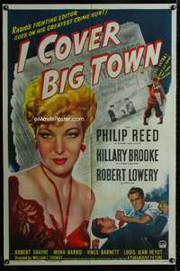 m315 I COVER BIG TOWN one-sheet movie poster '47 mystery from radio!