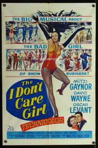 m317 I DON'T CARE GIRL one-sheet movie poster '52 showgirl Mitzi Gaynor!