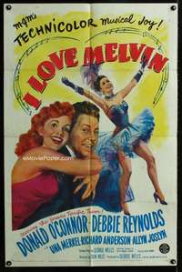 m318 I LOVE MELVIN one-sheet movie poster '53 O'Connor, Debbie Reynolds