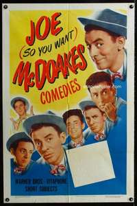 m334 JOE SO YOU WANT MCDOAKES COMEDIES one-sheet movie poster '46 O'Hanlon