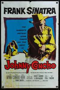 m336 JOHNNY CONCHO one-sheet movie poster '56 Frank Sinatra western!