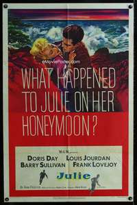 m338 JULIE one-sheet movie poster '56 Doris Day, Louis Jourdan