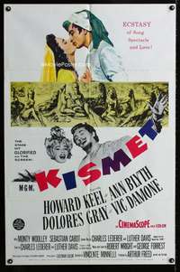 m358 KISMET one-sheet movie poster '56 Howard Keel, Ann Blyth