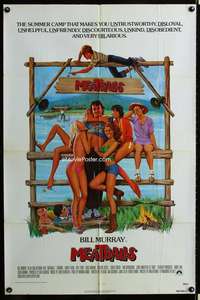 m391 MEATBALLS one-sheet movie poster '79 Bill Murray, Ivan Reitman