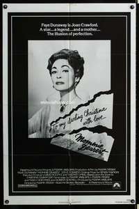 m409 MOMMIE DEAREST one-sheet movie poster '81 Faye Dunaway as Crawford!