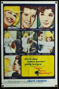 m418 MOVE OVER DARLING one-sheet movie poster '64 James Garner, Doris Day