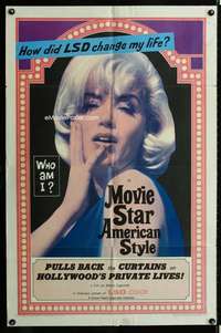 m419 MOVIE STAR AMERICAN STYLE one-sheet movie poster '66 life with LSD!