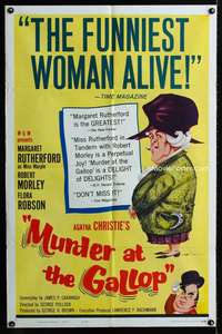 m422 MURDER AT THE GALLOP one-sheet movie poster '63 Margaret Rutherford